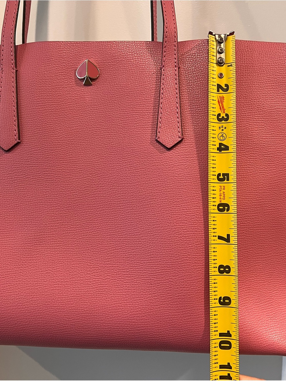 kate spade coral pink leather tote - Picture 5 of 10